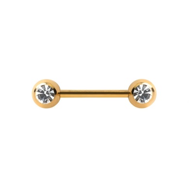 Bröstpiercing med sten