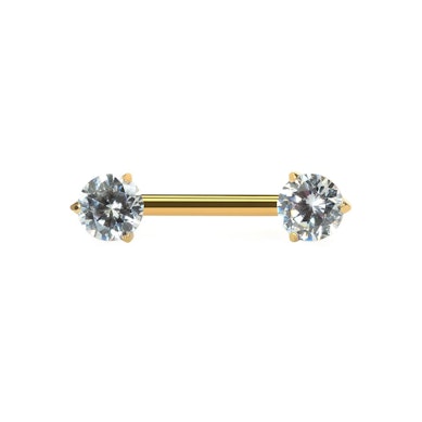 Bröstpiercing med stenar