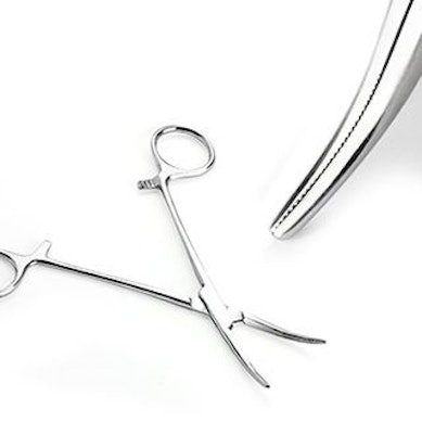 Hemostatisk Böjd Kelly's tång
