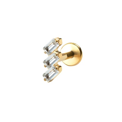 Titanlabret med baguetteformade stenar
