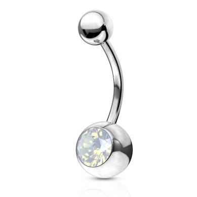 Navelpiercing med opalite