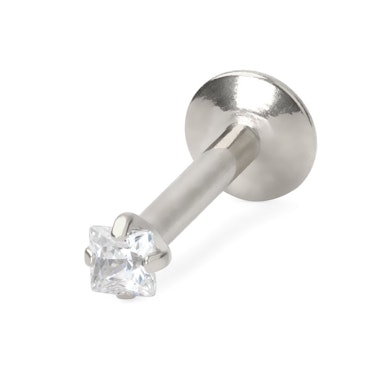 Labret med fyrkantig sten