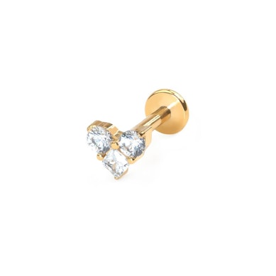 Hjärtformad titanlabret med stenar