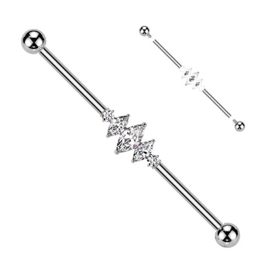 Industrial stav i titan med marquise-stenar