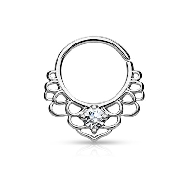 Septum ring med lotusblad