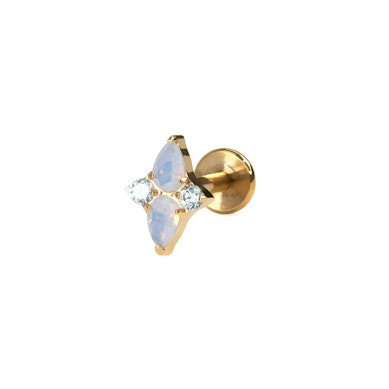 Titanlabret med rosa stenar