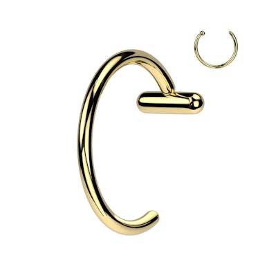 Öppen huggie-ring med bar-stopper