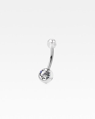Navelpiercing med akrylkulor och sten