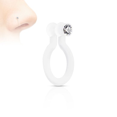 Fake näspiercing med sten