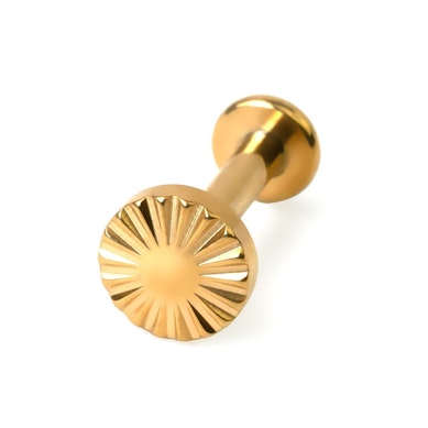 Otrolig labret i titan med diamantskuren topp