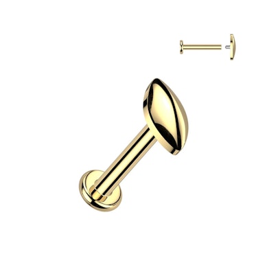 Rundad oval titanlabret