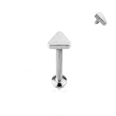Labret med trekantig topp och invändig tråd