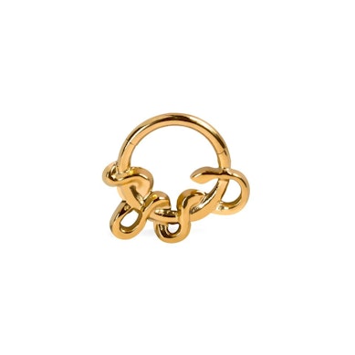 Framåtvänd ring med orm