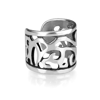 Earcuff med bred filigrandesign