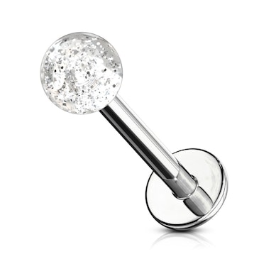 Labret med akrylkula