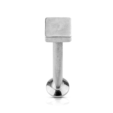 Labret med fyrkantig topp och invändig gänga