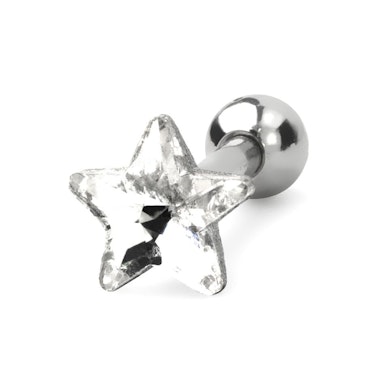 Öronpiercing med flera stendesigns och färger