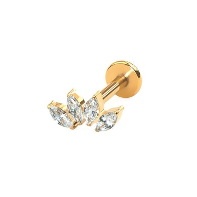 Titanlabret med fyra marquise-slipade stenar