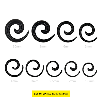 Spiral taper set gjord av akryl