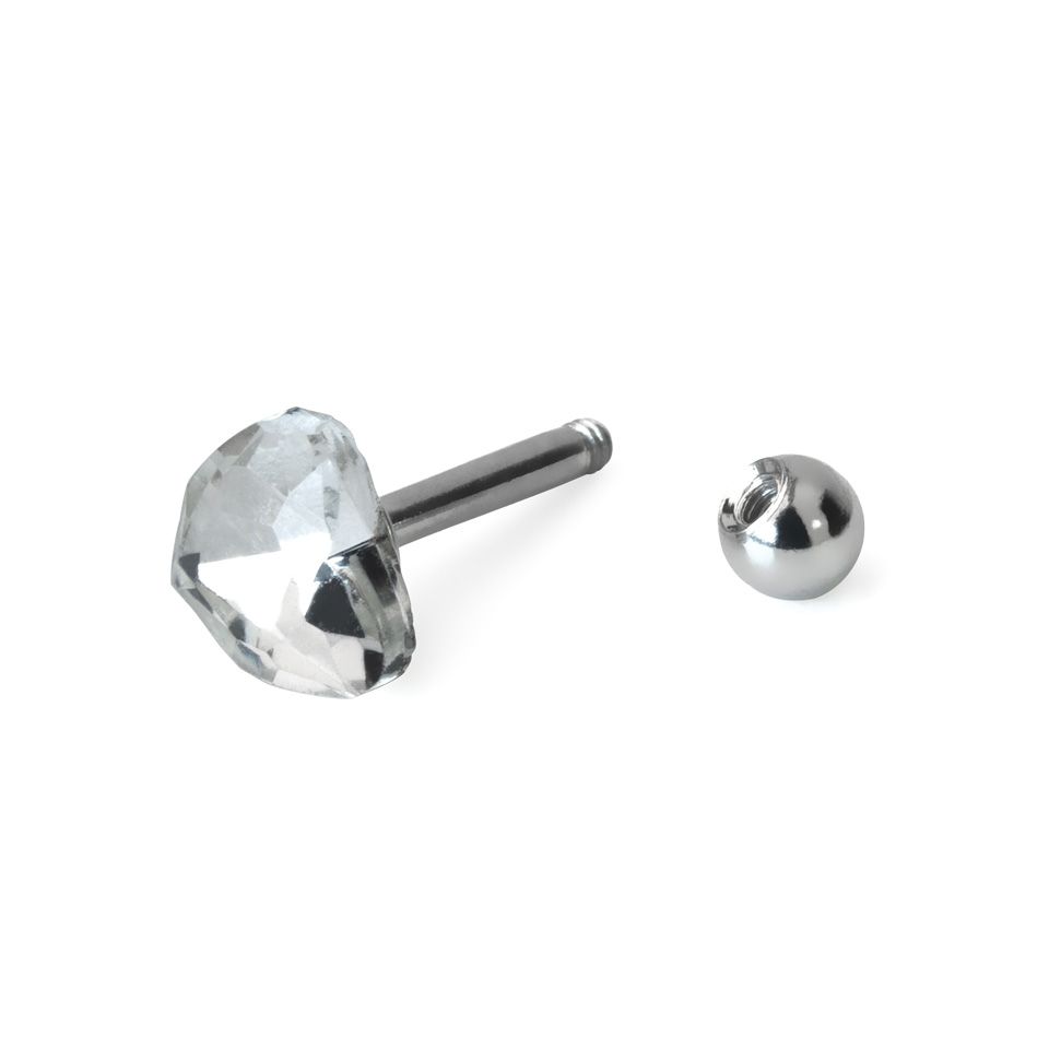 Öronpiercing med flera stendesigns och färger