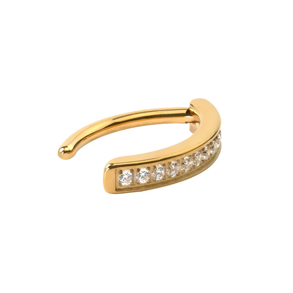 Navel-clicker i titan med stenar