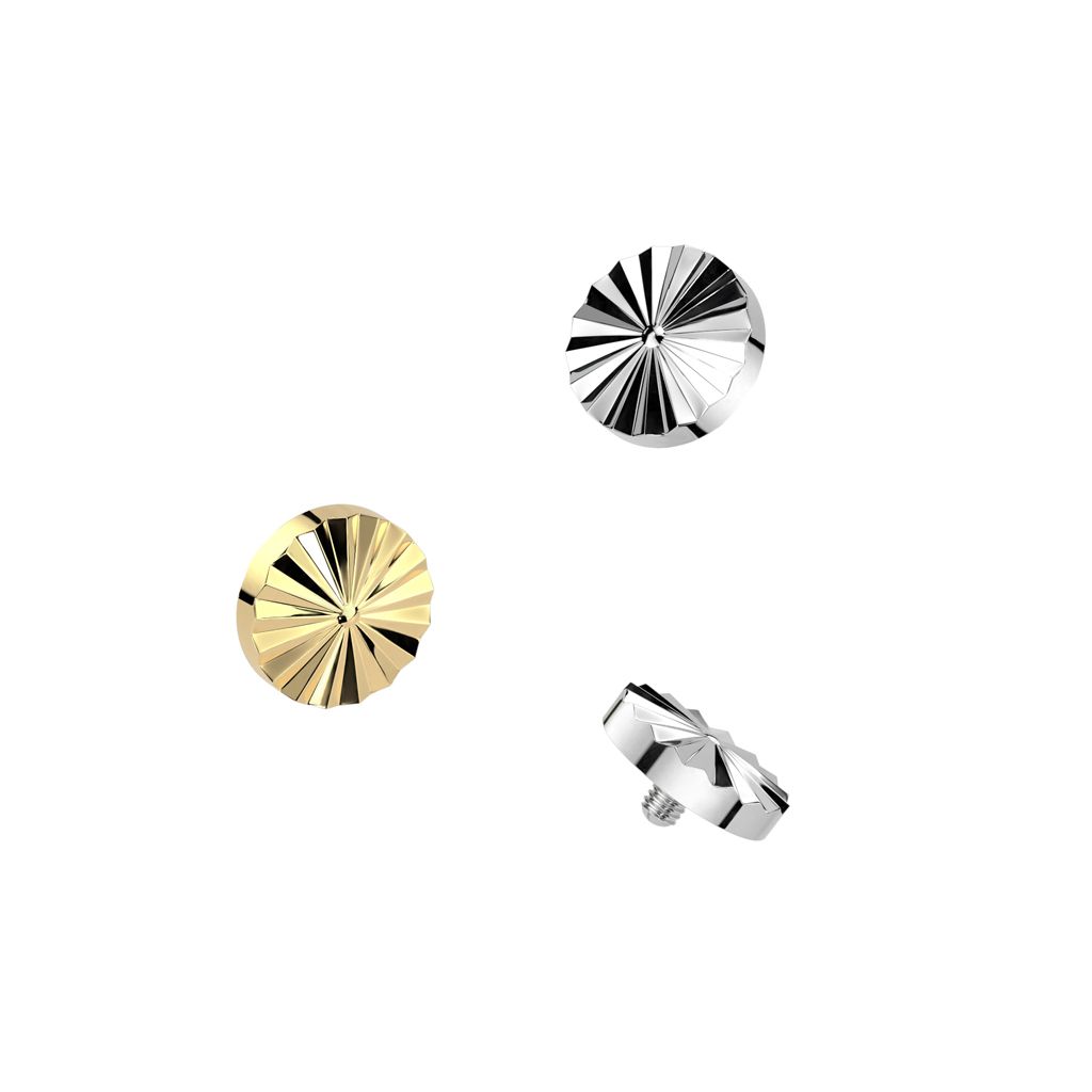 Diamantskuren dermal-topp i titan