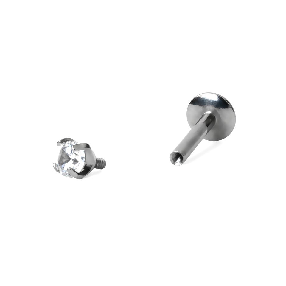 Labret av titan med olika designs