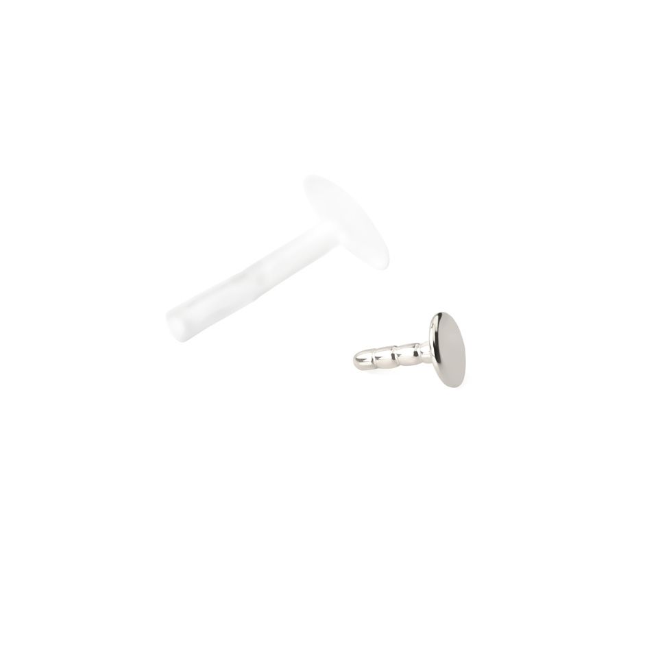 Labret av 14 karat guld med rund topp