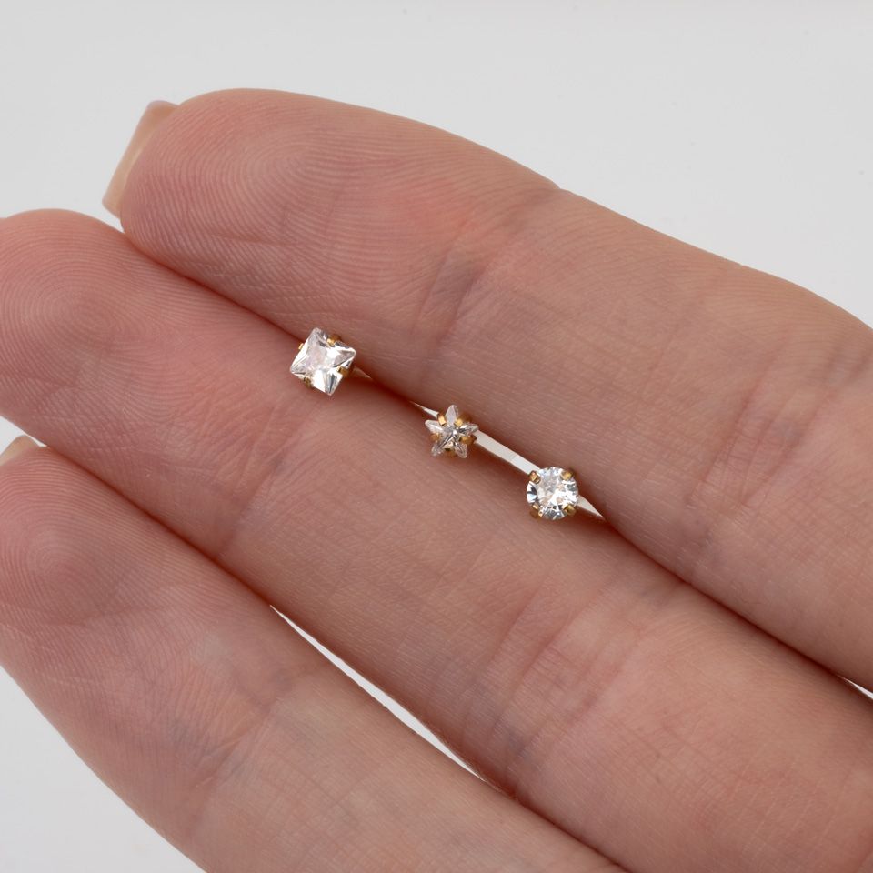 Labret av PTFE med sten i olika former