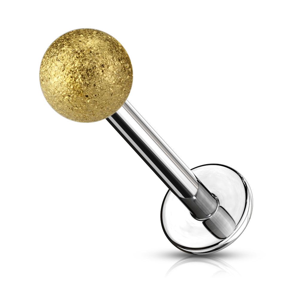 Labret med diamantlook.