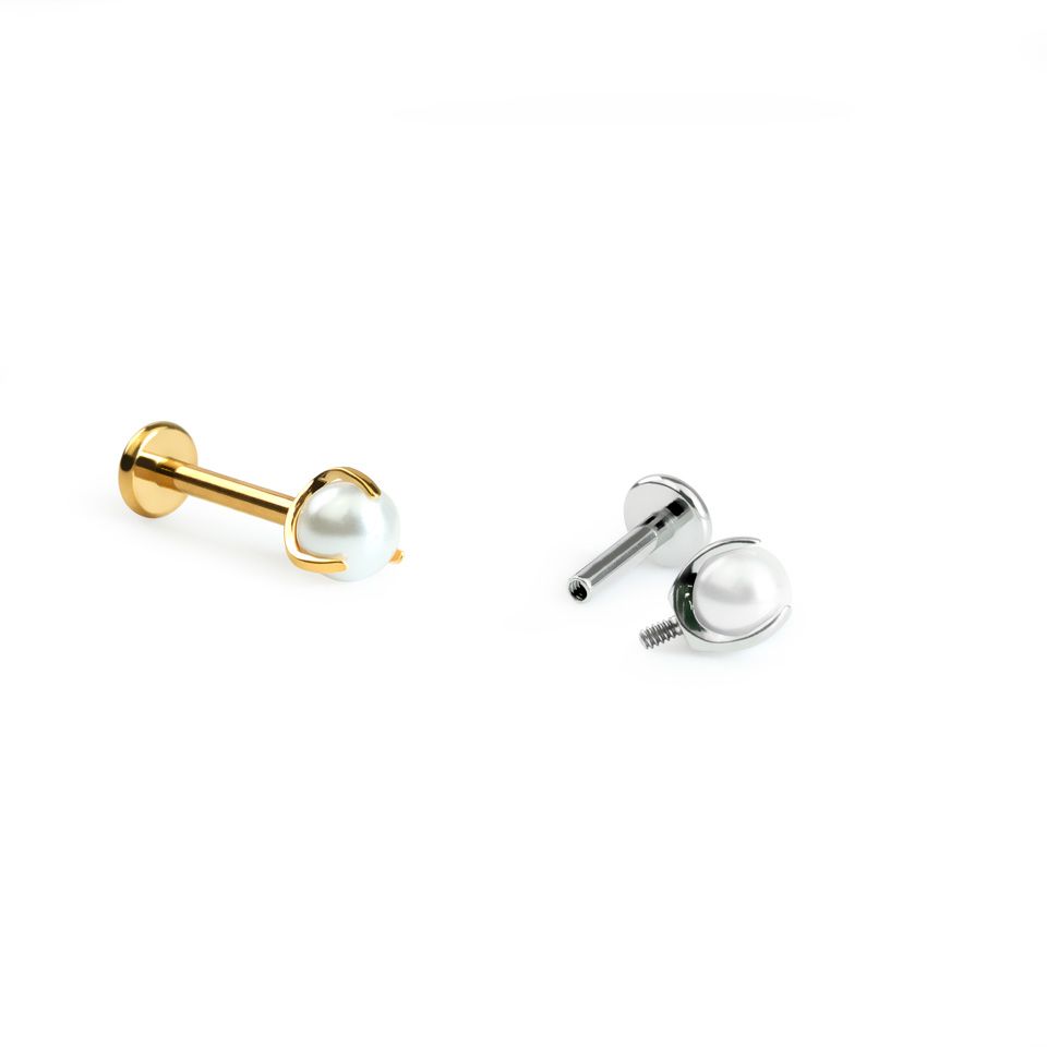 Titanlabret med pärla