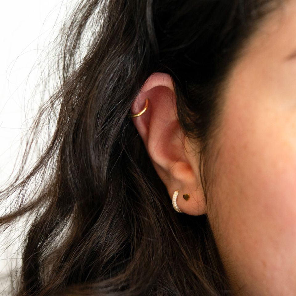 Labret med hjärtdesign