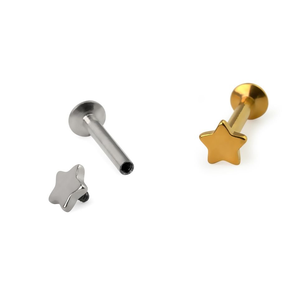 Labret med stjärndesign