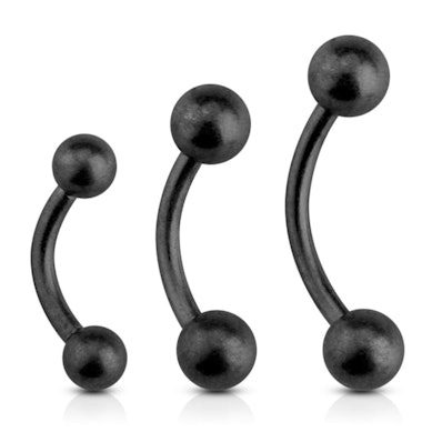 Mattsvart böjd stav