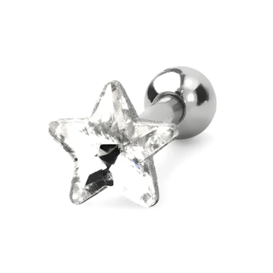 Öronpiercing med flera stendesigns och färger