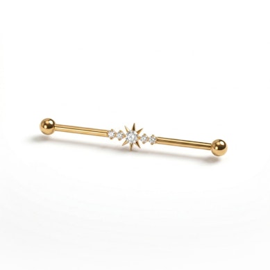 Industrial stav i titan med stjärna och stenar