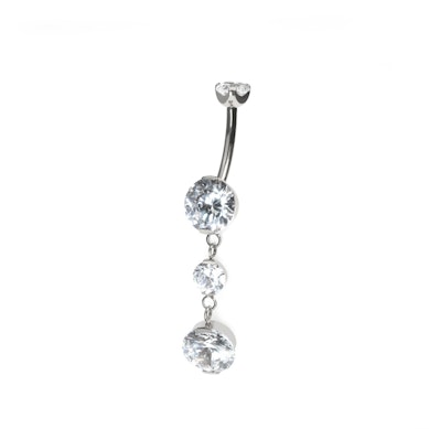 Navelpiercing i titan med hänge