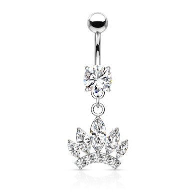 Navelpiercing med krona