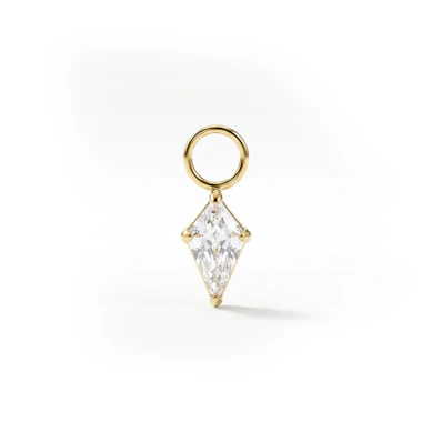 Enkel titanberlock med diamantformad sten