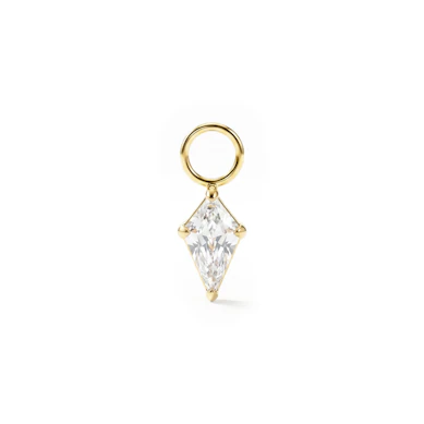 Enkel titanberlock med diamantformad sten
