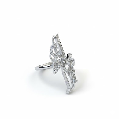 Ear cuff med vingar i kirurgiskt stål