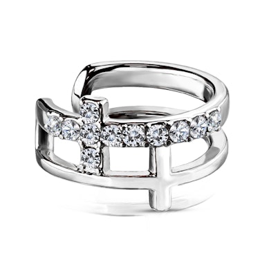 Earcuff med dubbelt kors