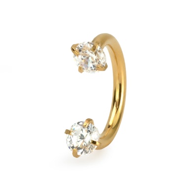 Hästsko med invändig gänga och rund sten