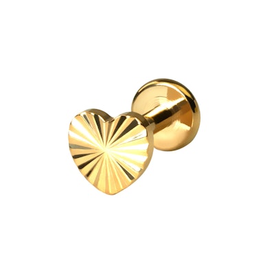 Hjärtformad labret med strukturmönster