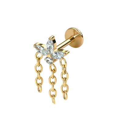 Blomlabret i titan med kedjor