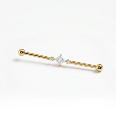 Industrial stav i titan med fyrkantig sten