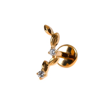 Titanlabret med krökt design av löv och stenar