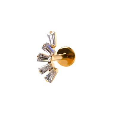 Titanlabret med baguetteslipade stenar