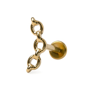 Labret i titan med kedja