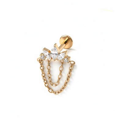 Titanlabret med stenar och kedjor